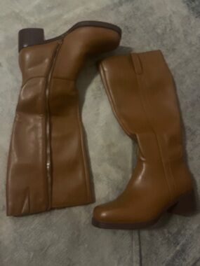Women’s Tall Brown Leather Riding Boots